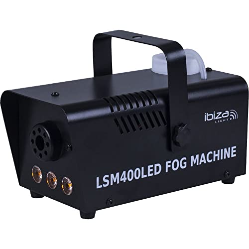 Ibiza - Lsm400Led-Bk - Macchina Della Nebbia Da 400W Con Led Integrati E Telecomando - Nero