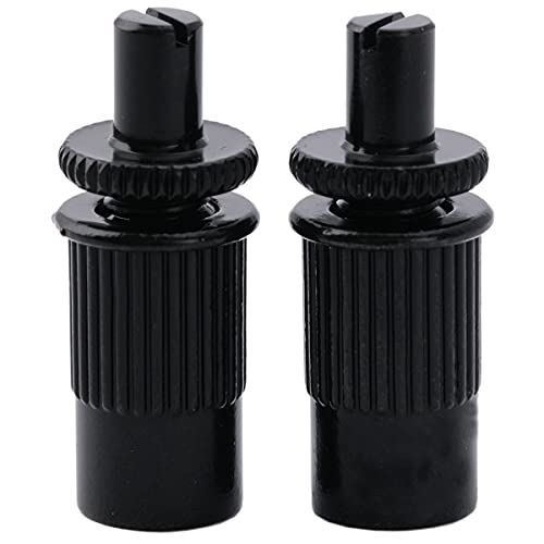 Musiclily Pro M8 Metrica Set Di Perni E Inserti Per Nashville Ponte Tune-O-Matic Chitarra Elettrica Stile Les Paul Import, Nero (Set Di 2)