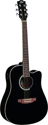 Eko - Ranger Cw Eq Black Chitarra Acustica Elettrificata Fasce E Fondo Tiglio Manico Betulla, Colore Nero