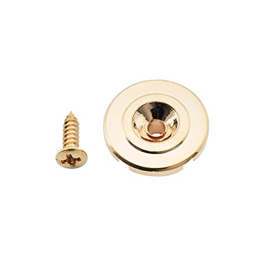 Musiclily Pro Vintage Rotondo Bass Abbassacorde In Acciaio String Guide Per Basso Elettrico Jazz Bass/Precision Bass, Dorato