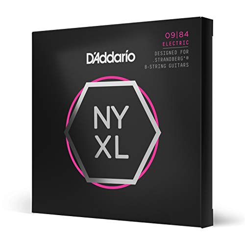 D'Addario Nyxl0984 - Corde Avvolte In Nickel Per Chitarra Elettrica A 8 Corde Strandberg, Scalatura Super Leggera, 09-84