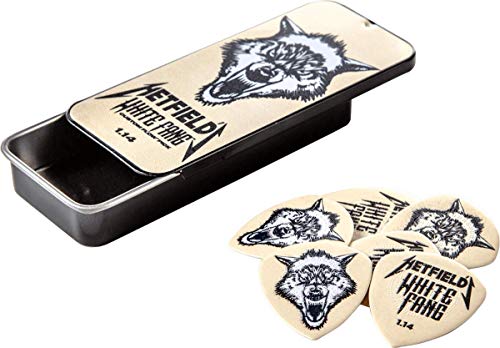 Dunlop Box - 6 Plettri Per Chitarra James Hetfield White Fang, 1,14 Mm
