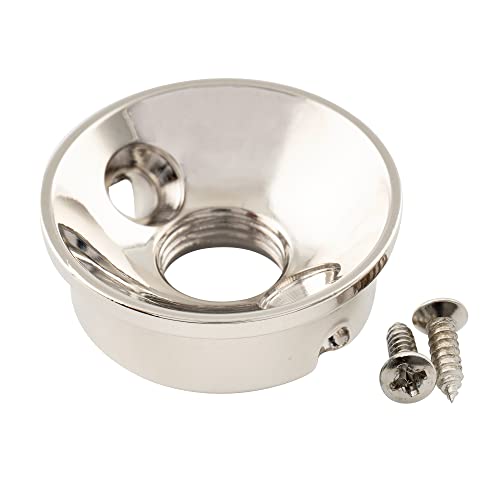 Musiclily Pro Metrica 9Mm Telecaster Piastra Ricevi Jack Plate In Acciaio Per Chitarra Elettrica Tipo Tele Import, Nickel