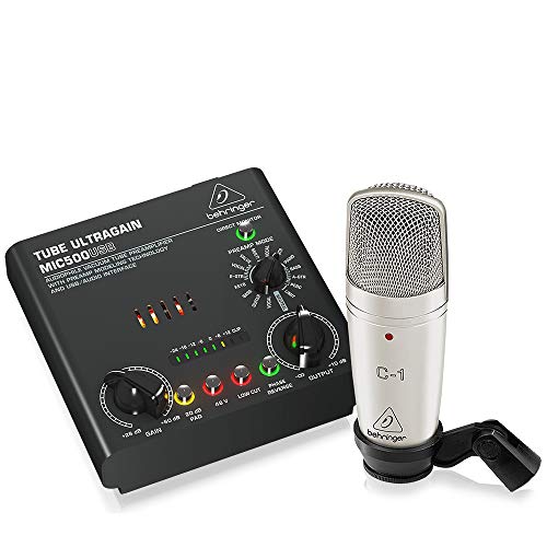 Behringer Voice Studio Pacchetto Completo Di Registrazione Con Microfono A Condensatore Da Studio, Preamplificatore Valvolare Con 16 Voci Di Preamplif