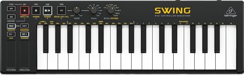 Behringer Swing Tastiera Controller Midi Usb A 32 Tasti Con Sequenziamento Polifonico A 64 Passaggi, Modalità Accordi E Arpeggiatore