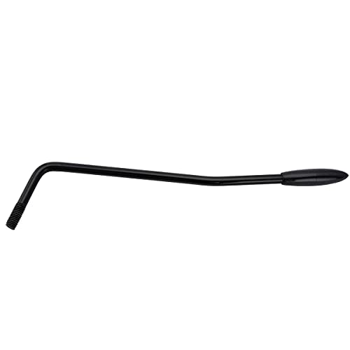 Musiclily Pro 5,8Mm Filettatura Leva Tremolo Arm In Acciaio Per Chitarra Elettrica Tipo Squier Strat, Nero Con Tappo Nero