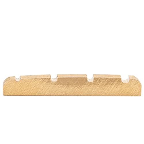 Musiclily Basic Capotasto In Ottone Basso Elettrico 4 Corde Scanalato Nut Per Precision/Jazz Bass 43X3,5X6Mm