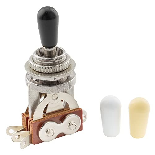 Musiclily Pro Selettore 3 Posizioni Toggle Switch Per Chitarra Elettrica Tipo Les Paul, Nickel