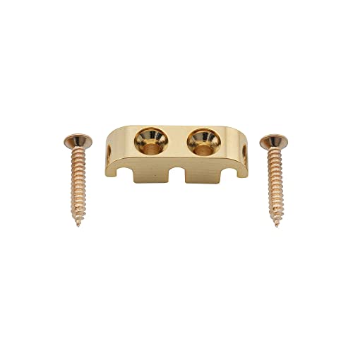 Musiclily Pro 25Mm Abbassacorde Basso In Ottone String Guide Per Basso Elettrico 5 Corde, Dorato