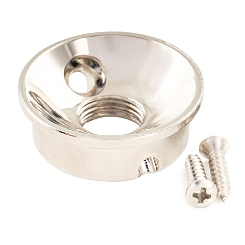 Musiclily Pro 3/8 Pollici Telecaster Piastra Ricevi Jack Plate In Acciaio Per Chitarra Elettrica Tipo Tele Usa/Messico, Nickel