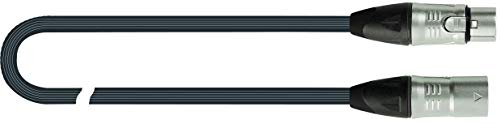 Quik Lok - Just/Mf-0,5 Sl, Cavo Microfonico, Xlr Maschio/Xlr Femmina, Connettori Sl Silver, Lunghezza 0,5 Mt, Colore Nero