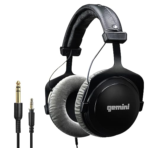 Gemini Djx-1000 Professional Monitoring Headphones - 53Mm Drivers (Black)