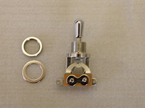 Toggle 3-Way Switch Tgs105 Cromato,Pomello Cromato, Fissaggio A Ghiera
