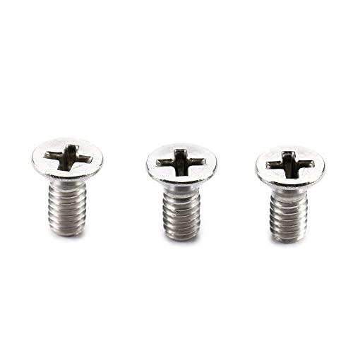 Musiclily Pro #68-32X3/8" Viti Testa Svasata Phillips In Acciaio Inossidabile Per Blocco Tremolo Chitarra Elettrica Tipo Strato American (Set Di 3)