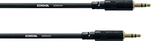 Cordial Ww - Cavo Audio Bilanciato, Da Jack Stereo Dorato Da 3,5 Mm A Presa Jack Stereo Dorata Da 3,5 Mm Cfs 3 Ww, Nero