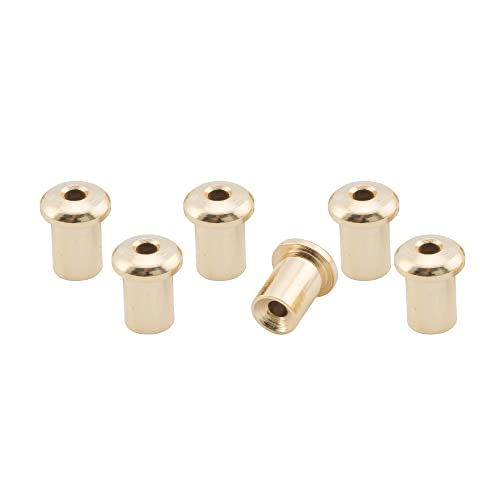 Musiclily Pro 5Mm Montaggio Top Boccole Passacorde In Acciaio String Ferrules Per Chitarra Elettrica, Dorato (Set Di 6)