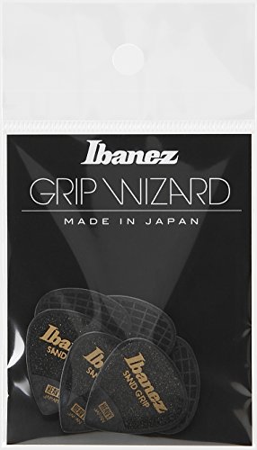 Ibanez Ppa16Hsgye - Confezione Da 6 Plettri Della Serie Wizard Sand Grip, 1,0 Mm, Colore Giallo 1.0Mm Nero