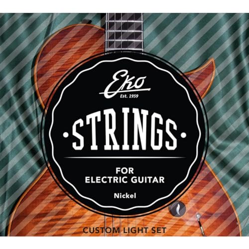 Eko Guitars - Corde Chitarra Elettrica 9-46 Light Set/6, Corde In Nickel Per Chitarra Elettrica. Tensione Leggera, Scalatura 009-.046