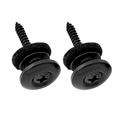 Musiclily Pro 14 Mm Acciaio Tipo G Attacco Tracolla Per Chitarra Elettrica Acustica E Basso, Nero (Set Di 2)
