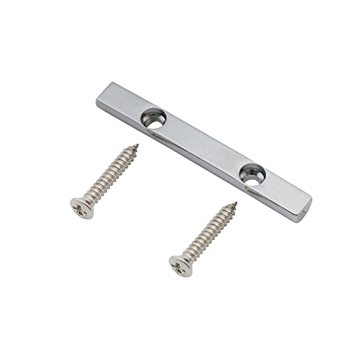 Musiclily Pro 43Mm Barra Abbassacorde In Ottone String Retainer Per Basso Elettrico 4 Corde, Cromato