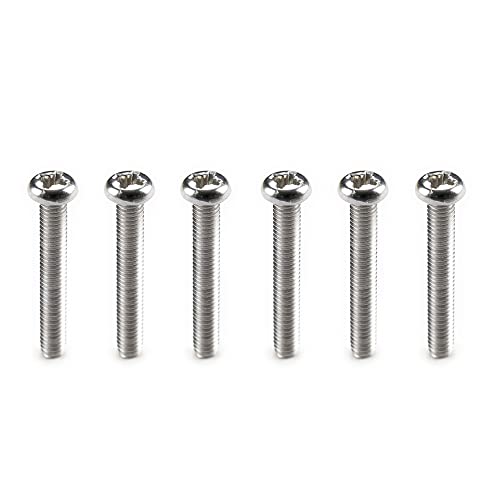 Musiclily Pro Metrica M3X20Mm Viti Intonazione Selle In Acciaio Inossidabile Per Ponte Chitarra Elettrica Tipo Tele Import, Colore Originale (Set Di 6