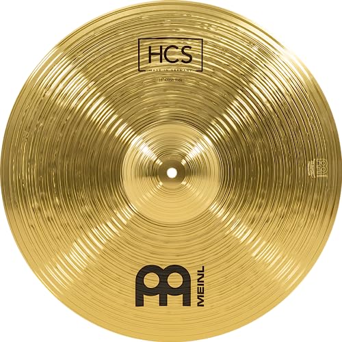 Meinl Cymbals Hcs Piatto Crash-Ride 18 Pollici (45,72Cm) Per Batteria – Finitura Tradizionale Ottone, Made In Germany (Hcs18Cr)
