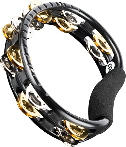 Meinl Percussion Traditional Tambourine, Handheld Half-Moon Shape With Synthetic Frame — Not Made In China — Double Row Dual Alloy Jingles, 2-Year War