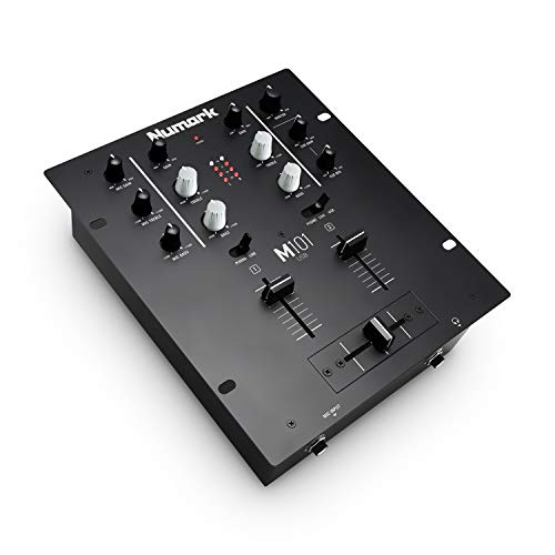 Numark M101Usb - Mixer 2 Canali A Rack Per Dj Con Eq A 2 Bande, Interfaccia Audio Integrata, Ingresso Microfonico E Crossfader Sostituibile