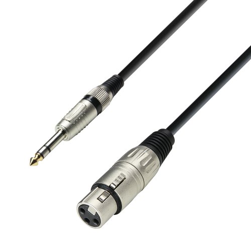 Adam Hall Cables 3 Star Bfv 0600 - Cavo Microfono Xlr Femmina A Jack Stereo Da 6,3 Mm 6 M