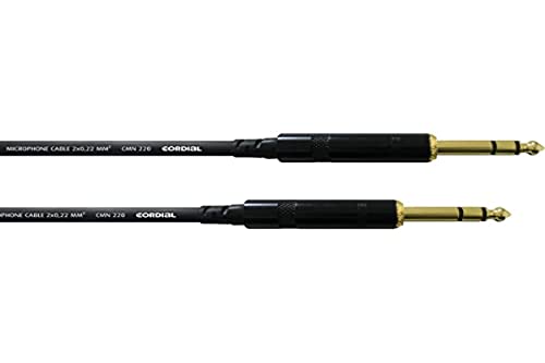 Cordial - Cfm 0.9 Vv Cavo Bilanciato, Jack Trs/Jack Trs Rean 90 Cm, Nero