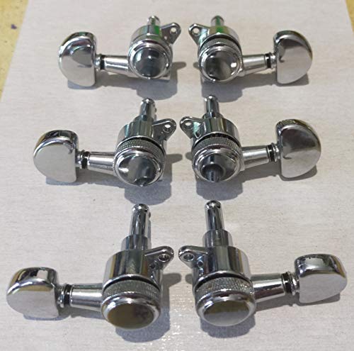 Meccaniche Chitarra Acustica Elettrica Autobloccanti Classiche Cromate - 3+3