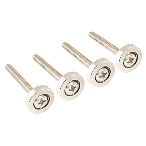 Musiclily Pro 15Mm Boccole Attacco Manico E Viti In Acciaio Per Chitarra Elettrica E Basso, Nickel(Set Di 4)