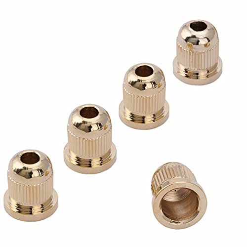 Musiclily Pro 13,2Mm Basso Boccole Passacorde In Acciaio Per Basso Elettrico 4/5 Corde, Dorato (Set Di 5)