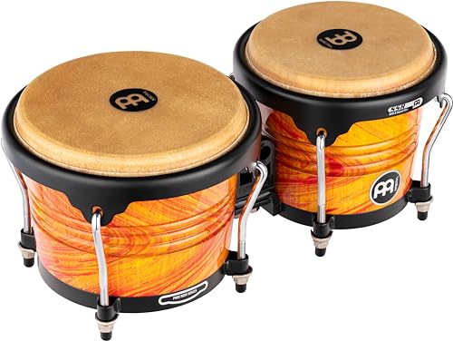 Meinl Percussion Fwb190Af - Bonghi In Legno, Serie Free Ride Designer, Diametro Macho: 17,15 Cm (6,75"), Diametro Hembra: 20,32 Cm (8"), Colore: Amber