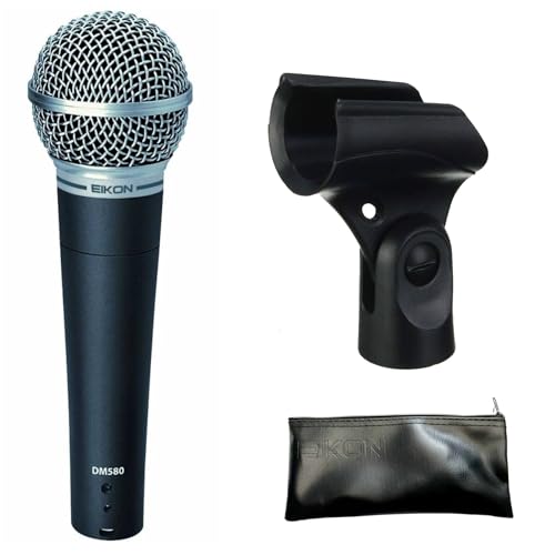 Proel Eikon Dm580 - Microfono Dinamico Cardioide, Cablato, Senza Interruttore Switch On/Off, Adatto Per Voce, Canto, Karaoke, Palco, Sala Prove, Nero