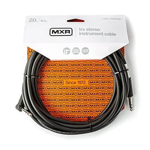 Jim Dunlop Mxr Cavo Strumentale Stereo Trs 20 Piedi | 6,1 M, 1/4 Pollice Angolo Retto (Dcist20R)