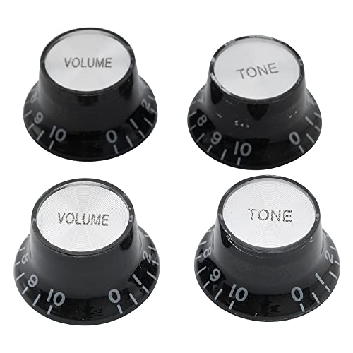 Musiclily Plastica Metrico 2 Volume 2 Tono Manopole Per Chitarra Stile Les Paul, Nero