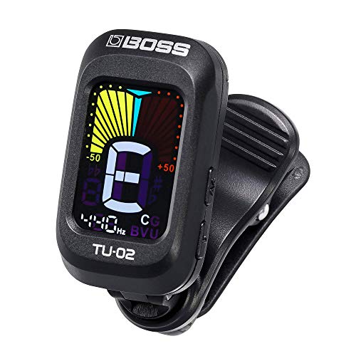 Boss Tu-02 Clip-On Accordatore, Luminoso Display A Colori Con Angololazione Regolabile