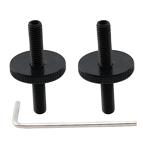 Musiclily Pro Metrica M4 Perni E Ruote Ponte Abr-1 Tune-O-Matic Per Chitarra Elettrica Tipo Epiphone Les Paul, Nero (Set Di 2)