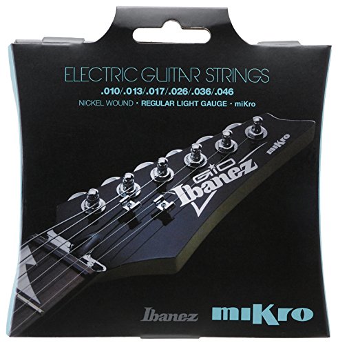 Ibanez Iegs61Mk - Kit Di Corde Per Chitarre Elettriche, In Nichel, 010-046, Ultra Leggere