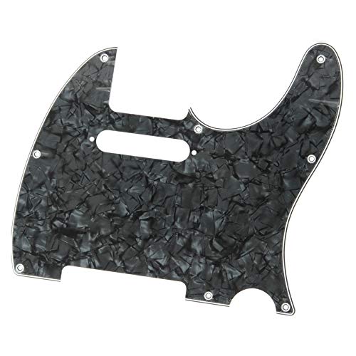 Battipenna Pickguard Nero Black Perlato Per Chitarra Elettrica Tipo Telecaster Pgtl100Bp