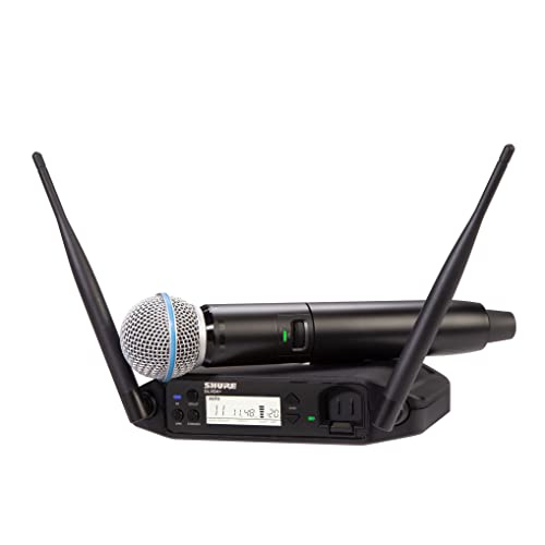 Shure Glxd24+/B58 Microfono Wireless Professionale Per Chiesa, Karaoke E Voci Con Batteria 12 Ore E Raggio 30M, Incluso Microfono Vocale Beta 58A E Ri