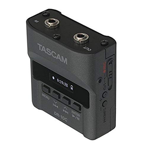 Tascam Dr-10Cs, Registratore A Connessione Diretta Per Microfoni Lavalier (Registra Pcm Lineare E Su Sd), Nero