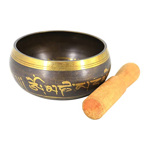 Yunvjig Ciotola Tibetana Buddista Nepalese Musica Canto Chakra Terapia Campane Yoga Guarigione Campane Chakra Tibetane,8.5Cm