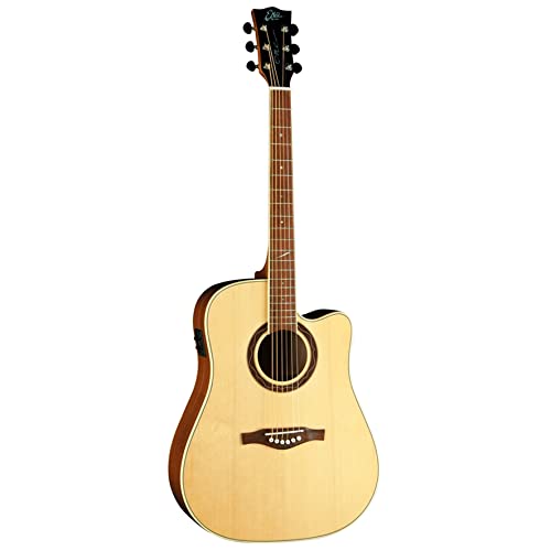 Eko Guitars - One D150Ce Natural, Chitarra Acustica Elettrificata Ce Serie One, Amplificata Con Sistema Fishman Presys Ii, Fasce Fondo In Mogano, Fini