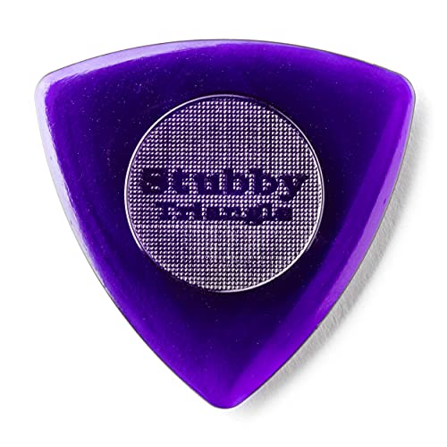 6 Jim Dunlop Stubby 3,0 Mm Triangolo Plettri - Player'S Pack Da 6 Plettri 3.00 Mm Colore Blu Scuro