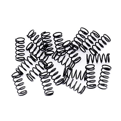 Musiclily Pro 10X4,5Mm Molle Selle In Acciaio Per Ponte Chitarra Elettrica Tipo Strat E Tele, Nero(Set Di 20)