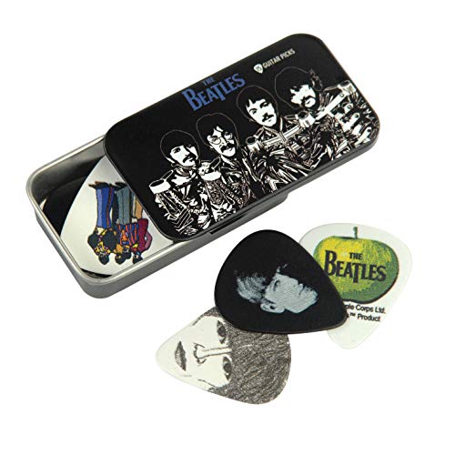 Planet Waves, Beatles Signature Scatola Logo Sgt. Pepper Con 15 Plettri Per Chitarra, Medium