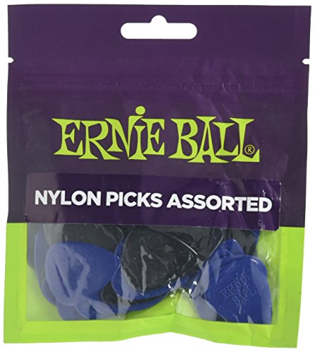Ernie Ball, Plettri In Nylon Di Spessori Misti, Medium E Heavy, Confezione Da 50