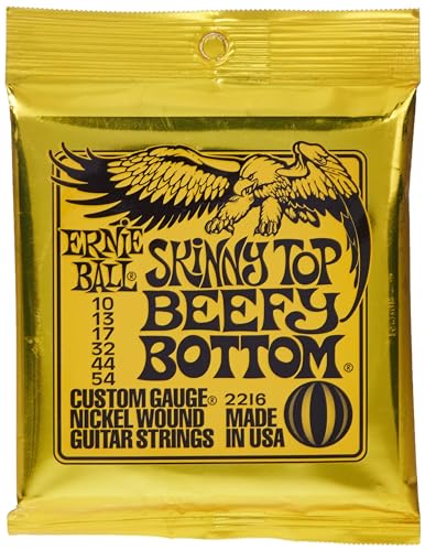 Ernie Ball, Skinny Top Beefy Bottom Slinky Nickel Wound, Corde Per Chitarra Elettrica, Diametro 10-54